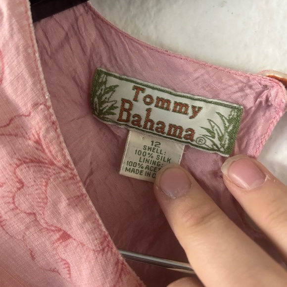 Tommy Bahama Silk Sundress Women 12 Pink Sleeveless Floral Lined Y2K Fairycore - Picture 2 of 14